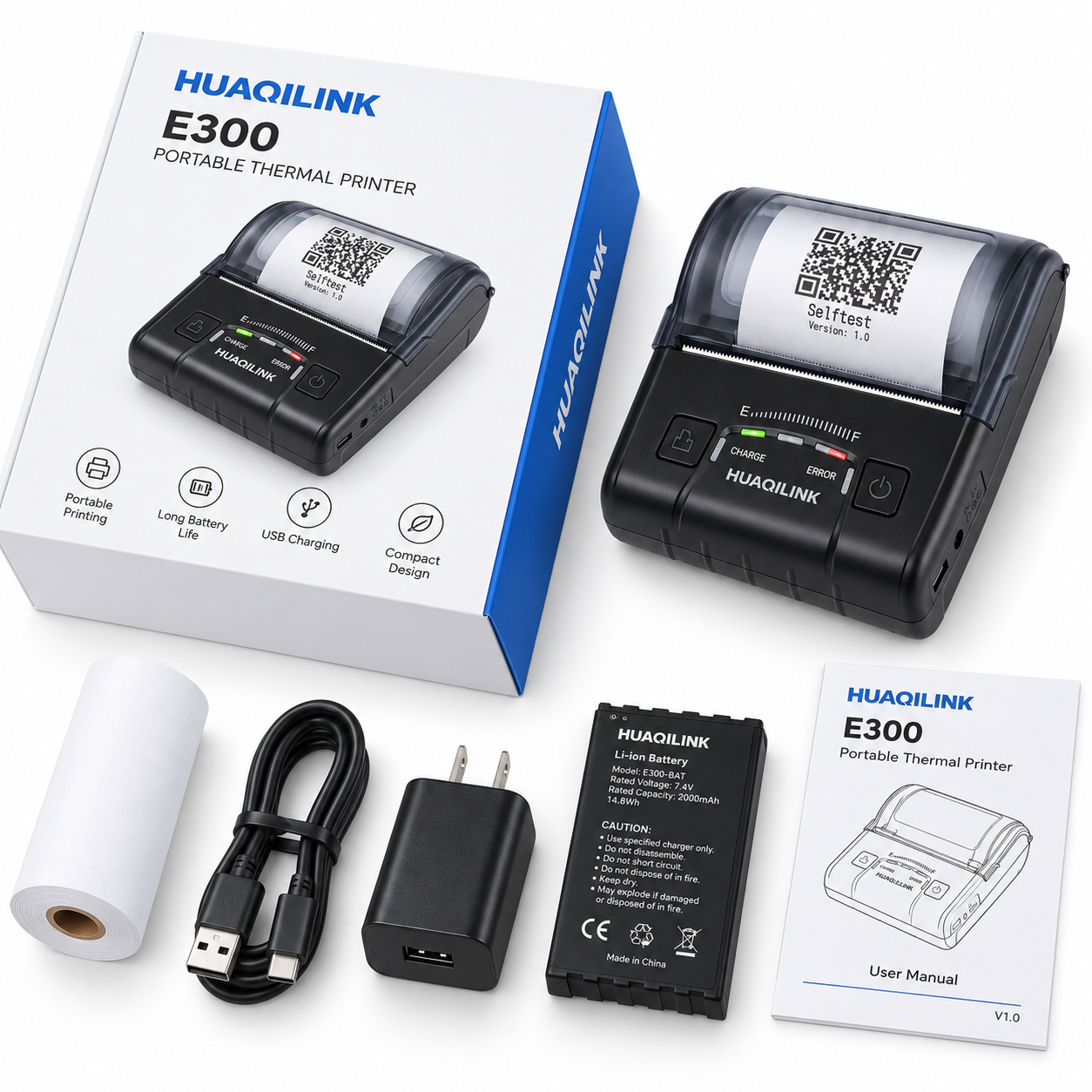HQL-E300 package and accessories