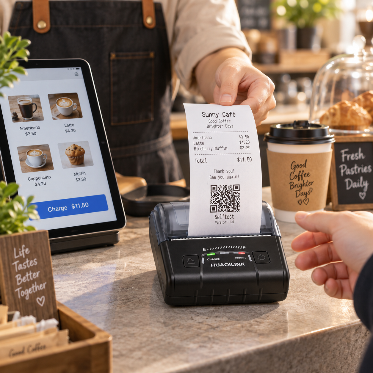 HQL-E300 cafe mobile POS application