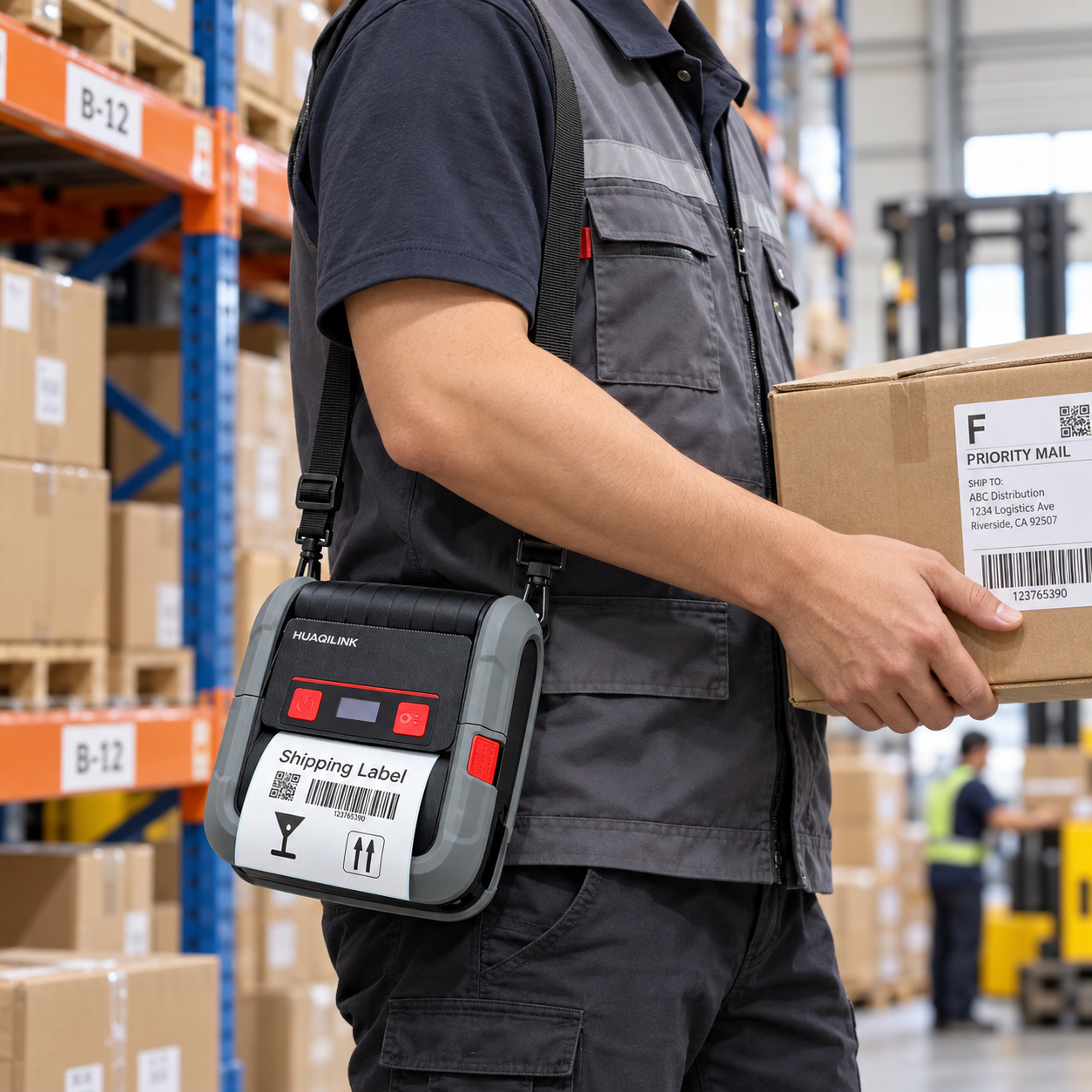 HQL-HQ400 warehouse packing and shipping label application